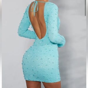 NWT OH POLLY Beaded Mini Dress Size 6